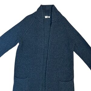 GAP Maxi Shaker Knit Cardigan Women’s Outer Wear Open Front Navy Heather Size:L